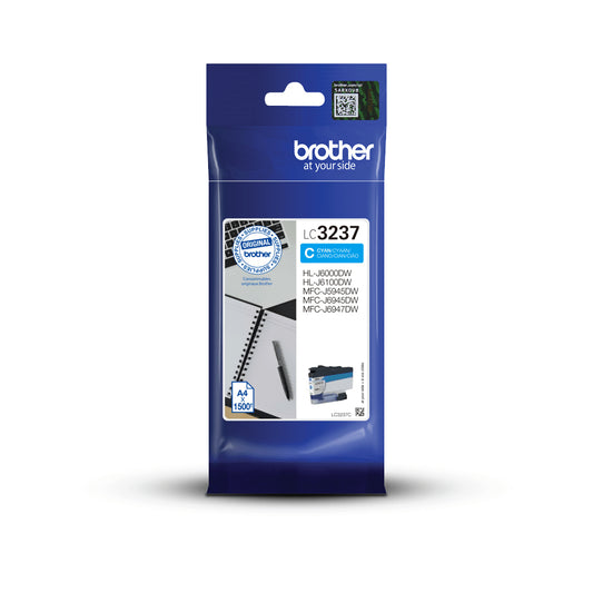 Brother LC3237 Cyan Cartucho de Tinta Original - LC3237C. 1.500 Paginas