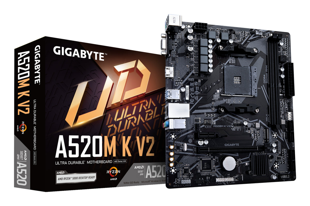 PLACA BASE GIGABYTE GA-A520M-K AMD AM4 HDMI + VGA