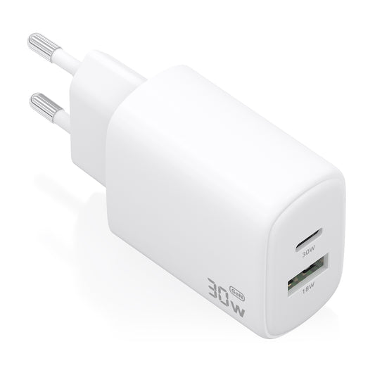 AISENS USB-A/C 30W White Wall Charger (A110-0977)