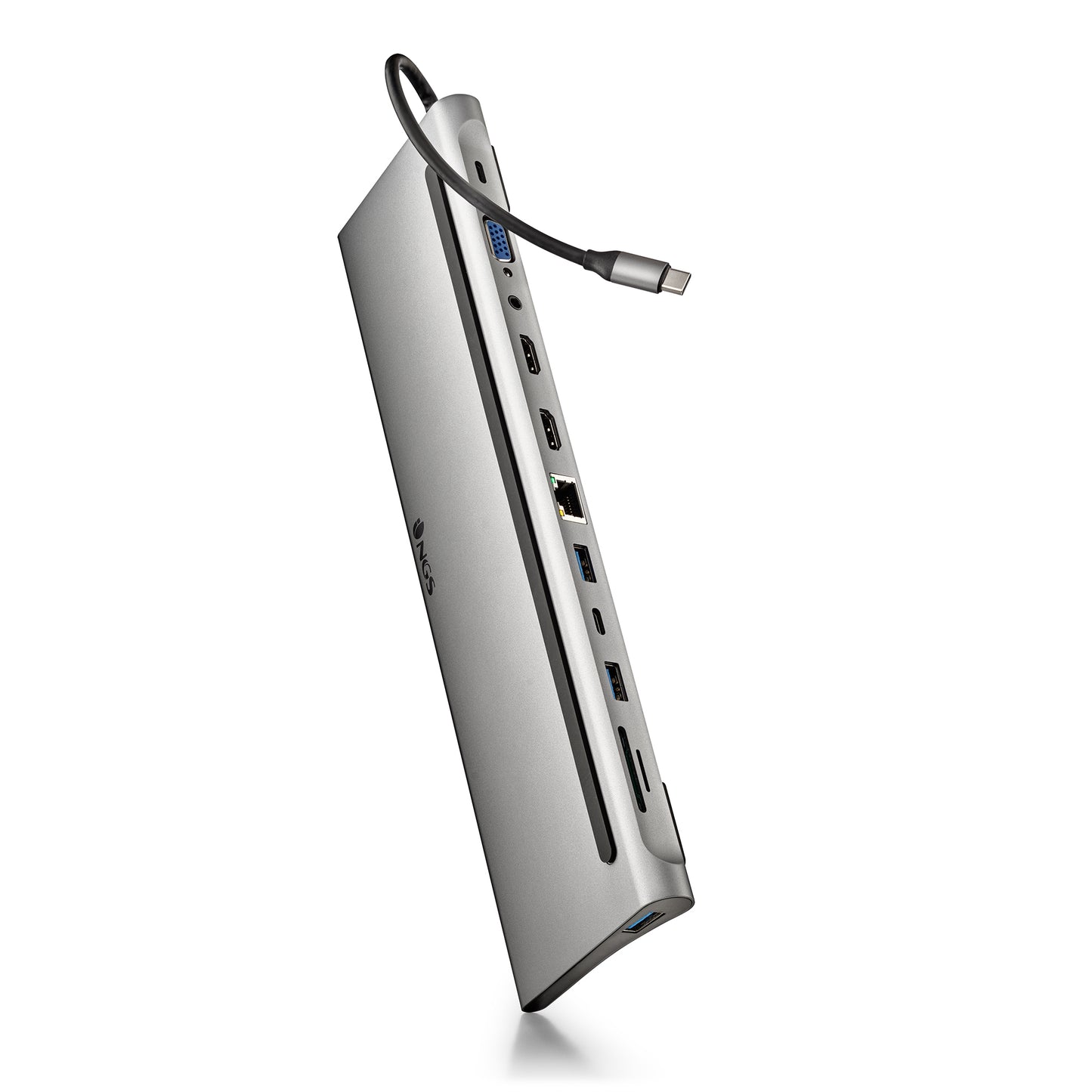 Dock Station NGS USB-C 12en1 Plata (WONDERDOCK12)
