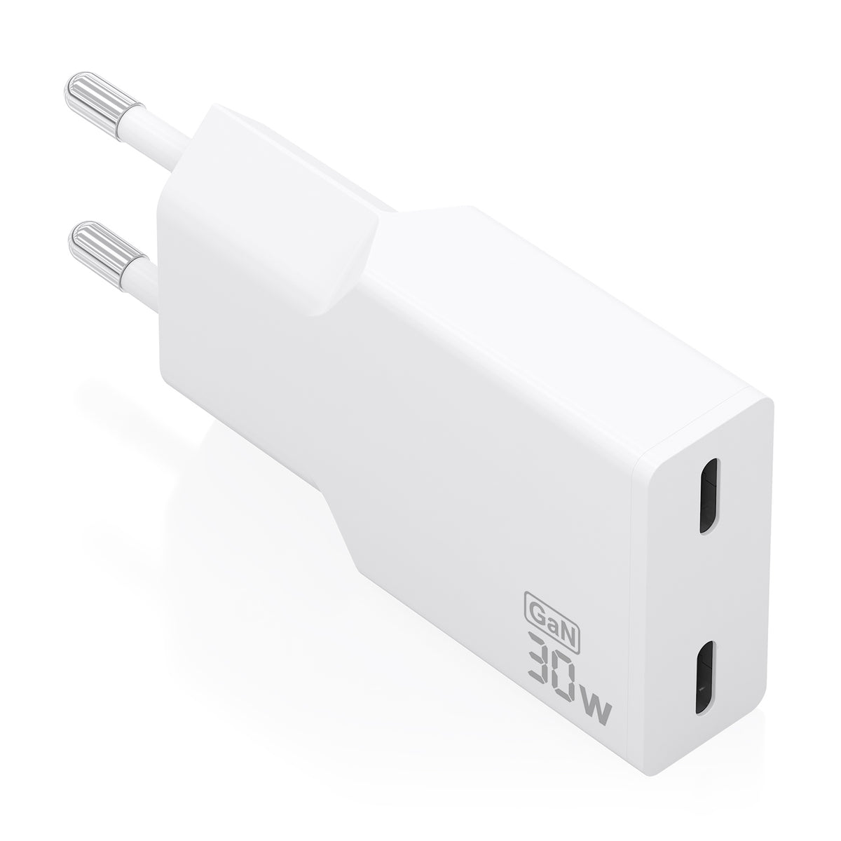 Cargador Pared AISENS GaN 30W 2USB-C Blanco (A110-1003)