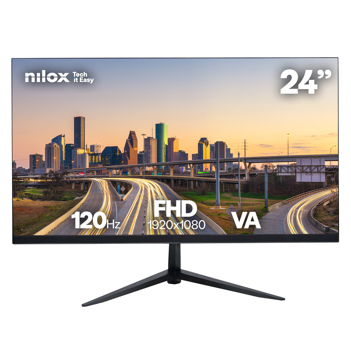 Monitor NILOX 24" 120Hz LCD VA FHD Negro (NXM24FHD1205)