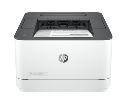 HP LaserJet Pro 3002dn monochrome laser printer, A4, 1200x1200 dpi, USB 2.0, Ethernet, monochrome printing 33ppm, duplex printing, 250-sheet input tray, Apple AirPrint, Print Anywhere, monthly volume up to 2,500 pages, weight 7.5 KG