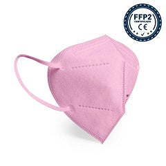 Mascarillas ffp2 filtran al menos un 94% de las particulas presentes en el aire pack 50 unidades rosa