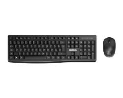 Teclado+Ratón NILOX Wireless 1600dpi Negro (NXKMWE012)