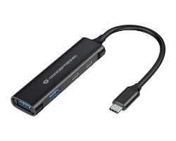 Hub CONCEPTRONIC USB-C a 4xUSB-A/C Negro (HUBBIES12B)