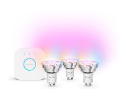 Kit Iluminacion Philips Hue 3xGU10+Puente(929004235707)