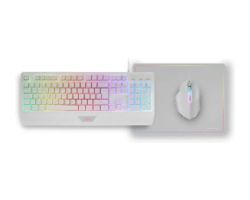 Pack Mars Gaming T+Ratón+Alfombrilla Blanco (MCP124WES)