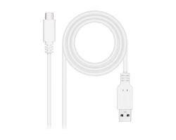 Nanocable USB-A/M a USB-C/M 1m Blanco (10.01.4001-W)