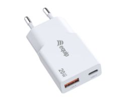 Cargador de Pared EQUIP GaN USB-A/C 20W Blanco (245522)