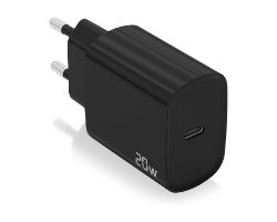 Cargador de Pared AISENS 1xUSB-C 20W Negro (A110-0753)
