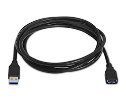 Nanocable USB-A/M a USB-A/H 3m Negro (10.01.0903-BK)