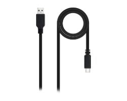 Nanocable USB-C/M a USB-A/M 1.5m Negro(10.01.2101-L150)