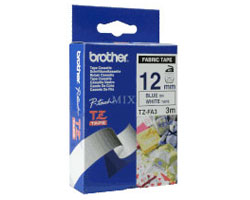 Cinta BROTHER 12mm 3m Azul sobre Blanco (TZ-FA3)