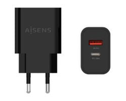 Cargador de Pared AISENS 20W USB-A/C Negro (A110-0682)