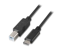 Cable AISENS USB-C/M a USB-B/M 1m Negro (A107-0053)