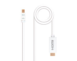 Nanocable Mini DP/M a HDMI/M 2m Blanco (10.15.4002)