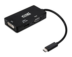 Nanocable USB-C/M a VGA/DVI/HDMI/H 0.1m (10.16.4301-BK)