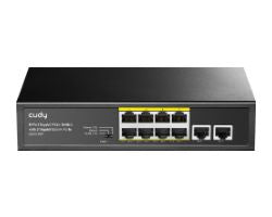 Switch CUDY 10xRJ45 PoE+ Rack Negro (GS1010P)