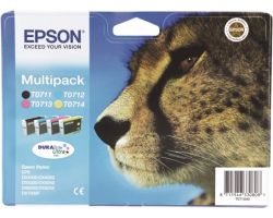 Tinta Epson T0715 Pack Negro/Tricolor (C13T07154012)