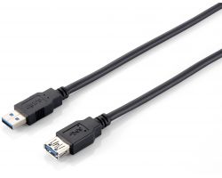 Cable EQUIP USB-A/M a USB-A/H 3m Negro (EQ128399)
