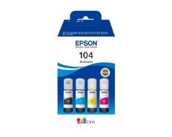Tinta Epson EcoTank 104 Pack Negro/Color (C13T00P640)