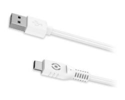 Cable CELLY USB-A a USB-C 1m Blanco (USB-CWH)
