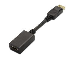 Cable AISENS DP/M a HDMI A/H 15cm Negro (A125-0134)