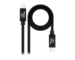 Nanocable USB-C 4.0 M/M 1.8m Negro (10.01.5002)