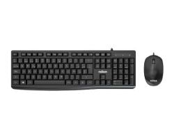 T+Ratón NILOX Óptico USB 1200dpi Negro (NXKME0012)
