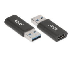 Adaptador Club 3D USB-A a USB-C M/H Negro (CAC-1525)