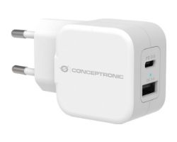 Cargador Pared CONCEPTRONIC 20W 2USB Blanco (ALTHEA09W)