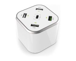 Cargador de Mesa AISENS 48W 5xUSB Blanco (ASCH-5PQC-W)