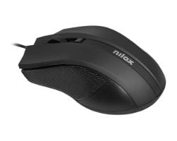 Ratón NILOX Óptico USB-A 1600dpi Negro (MOUSB1002)