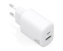 Cargador de Pared AISENS USB-A/C 30W Blanco (A110-0977)