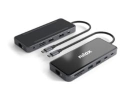 Docking NILOX USB-C Desk 12 en 1 Gris