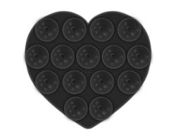 Ventosa CELLY para Smartphone Corazón Negro(FIXHEARTBK)
