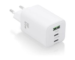CARGADOR DE PARED AISENS GAN 2XUSB-C/USB-A 65W WHITE