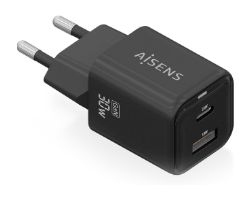 Cargador de Pared AISENS 30W Negro (ASCH-30W2P021-BK)