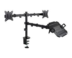 Soporte Mesa TooQ 2 Monitores 1 Portátil (DB1202TN-B)