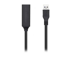 Cable AISENS USB-A/M a USB-A/H 5m Negro (A105-0407)