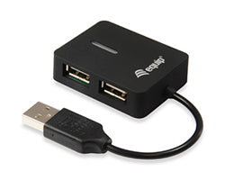 Mini Hub EQUIP Life Travel 4xUSB 2.0 Negro (EQ128952)