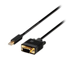 Cable AISENS Mini DP/M a VGA/M 2m Negro (A125-0362)