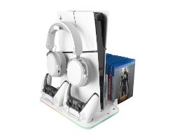 Soporte Mars Gaming RGB para PS5 Blanco (MPS5B2)