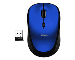 Ratón Trust Yvi Óptico Wireless RF 1600dpi Azul (19663)