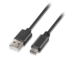Cable AISENS USB-C/M a USB-A/M 1m Negro (A107-0051)