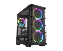 Caja Nfortec Draco X RGB ATX ITX Negra (NF-CS-DRACOX-B)