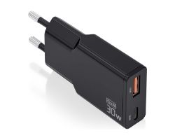 Cargador Pared AISENS USB-A USB-C 30W(ASCH-30W2P047-BK)