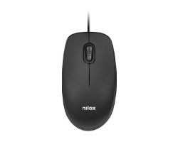 Ratón NILOX Óptico USB-A 1600dpi Negro (MOUSB1003)