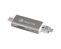Hub NGS 5en1 1xUSB 2.0 1xmUSB Gris/Blanco (ALLY READER)